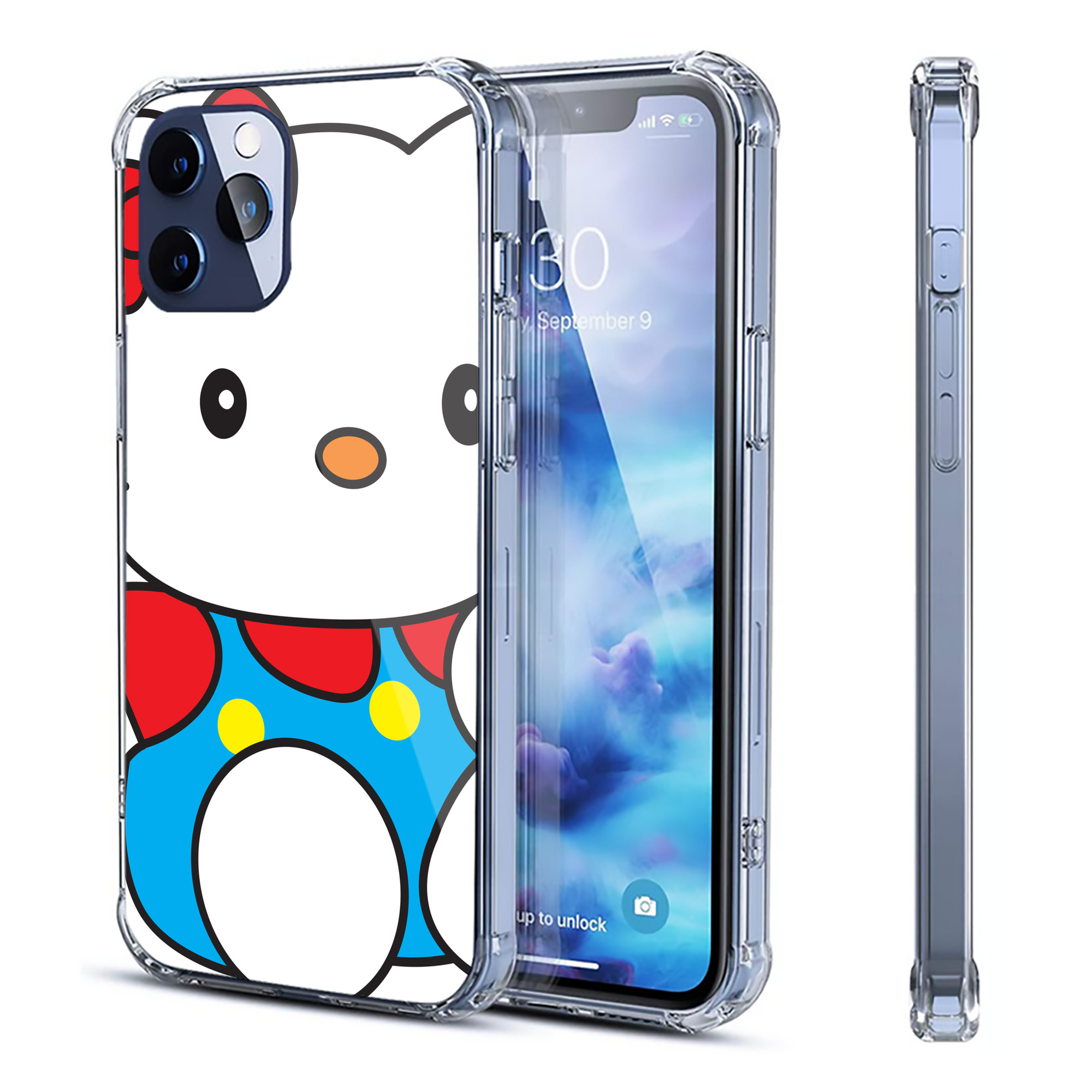 （画像用） Hello Kitty ハローキティ 【iPhone 12シリーズ対応】透明スマホケース（クリアソフトケース）